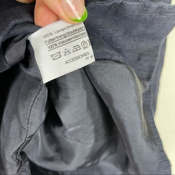 Vintage Women’s Louis Feraud Navy Blue Linen Blazer Sz L - Picture 11 of 11